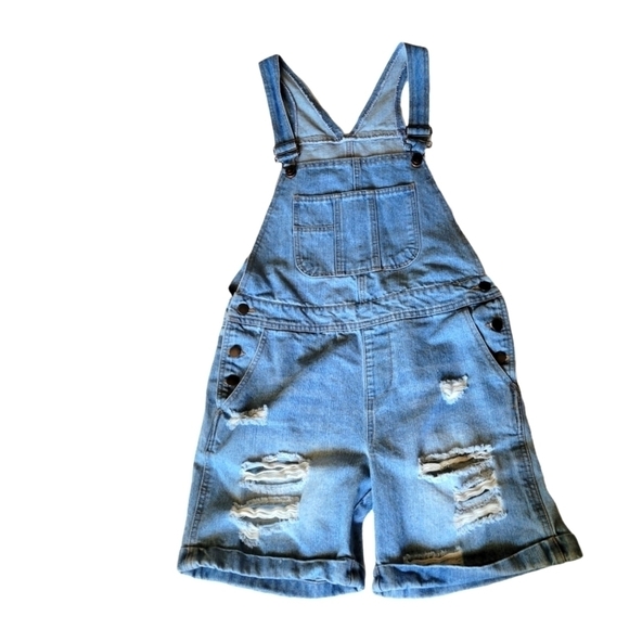 life in progress Pants - 𝅺life In Progress Denim Shortalls/Overall Shorts Size XS